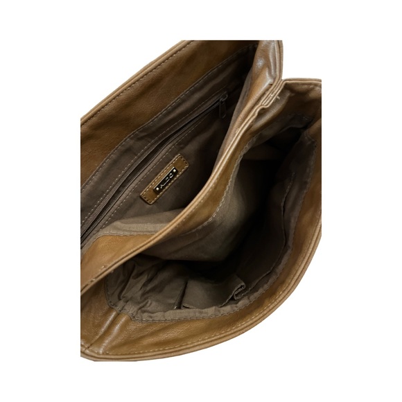 Aldo Fun Faux fur purse brass clasp cross body bag - Picture 6 of 6